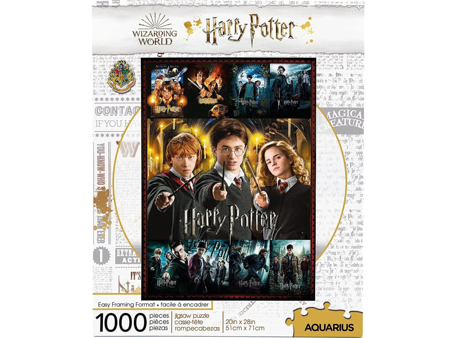 AQUARIUS Puzzle Harry Potter: Filmové plakáty 1000 dílků