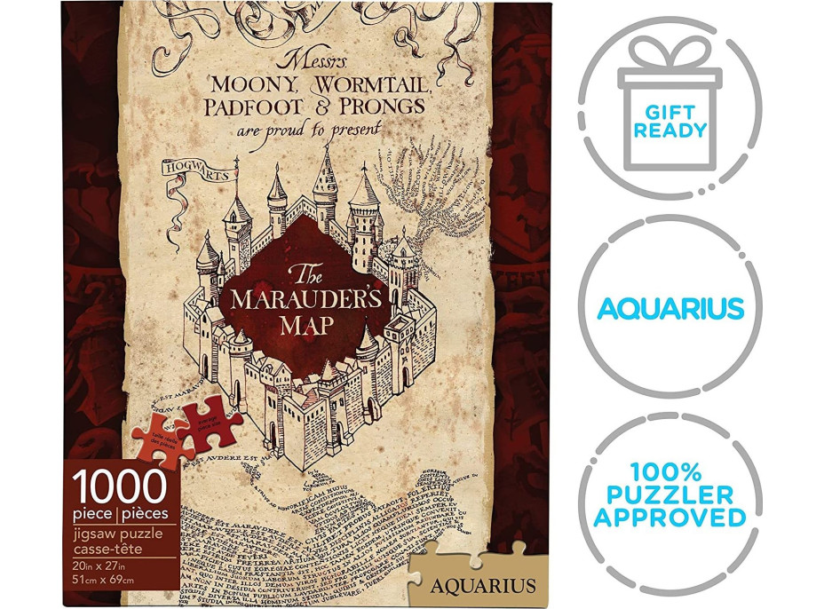 AQUARIUS Puzzle Harry Potter: Pobertův plánek 1000 dílků