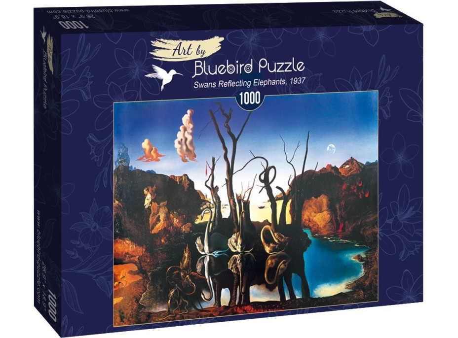 BLUEBIRD Puzzle Labutě odrážející se ve vodě jako sloni 1000 dílků