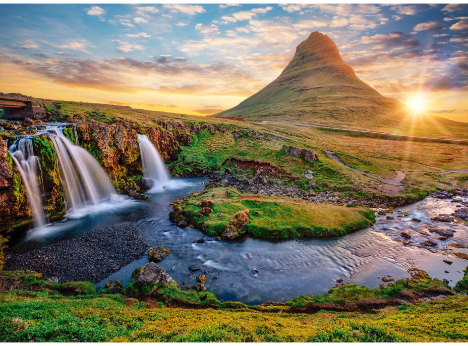 BLUEBIRD Puzzle Vodopád Kirkjufellsfoss, Island 2000 dílků