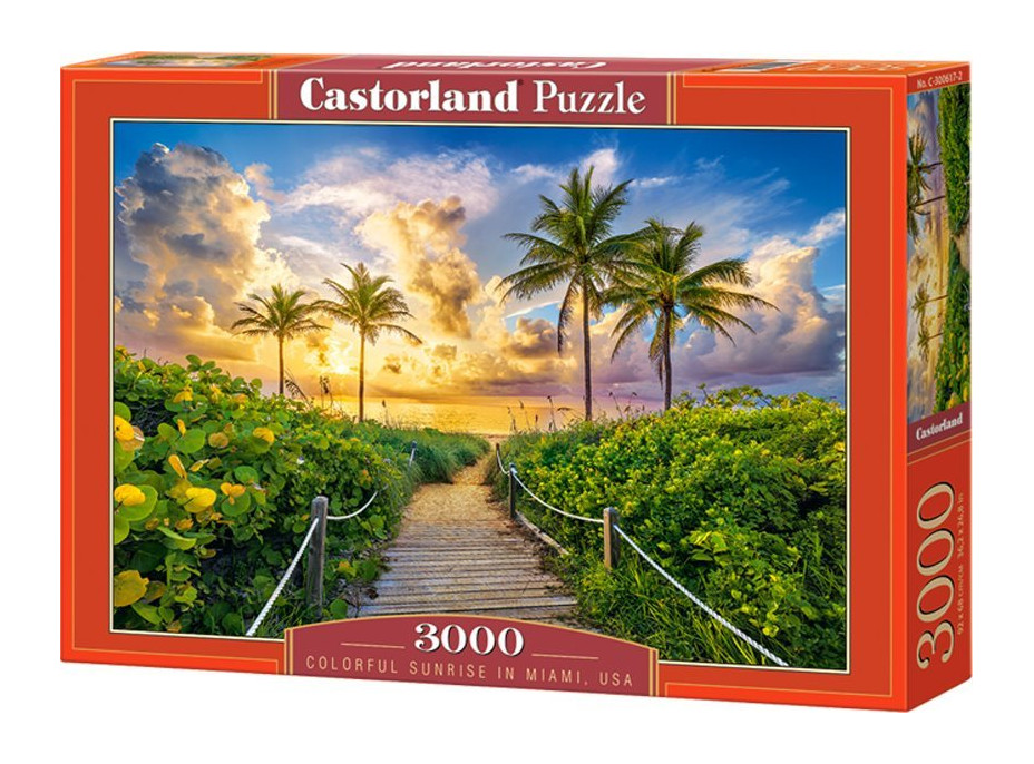 CASTORLAND Puzzle Západ slunce v Miami, USA 3000 dílků