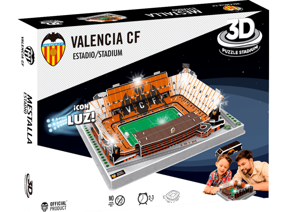 3D PUZZLE STADIUM Svítící 3D puzzle Stadion Mestalla - FC Valencia