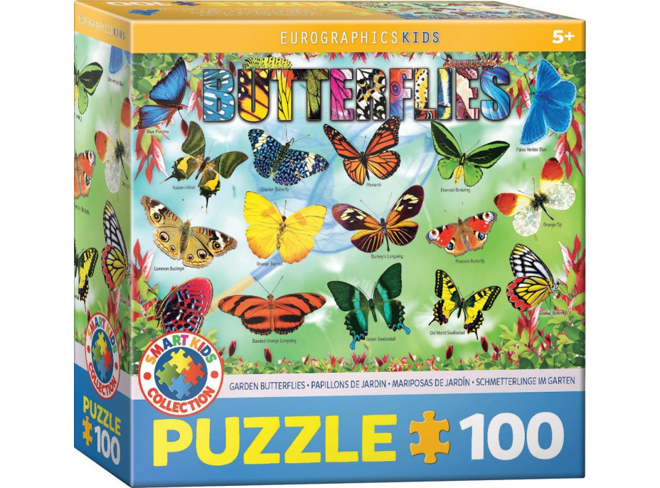 EUROGRAPHICS Puzzle Zahradní motýli 100 dílků