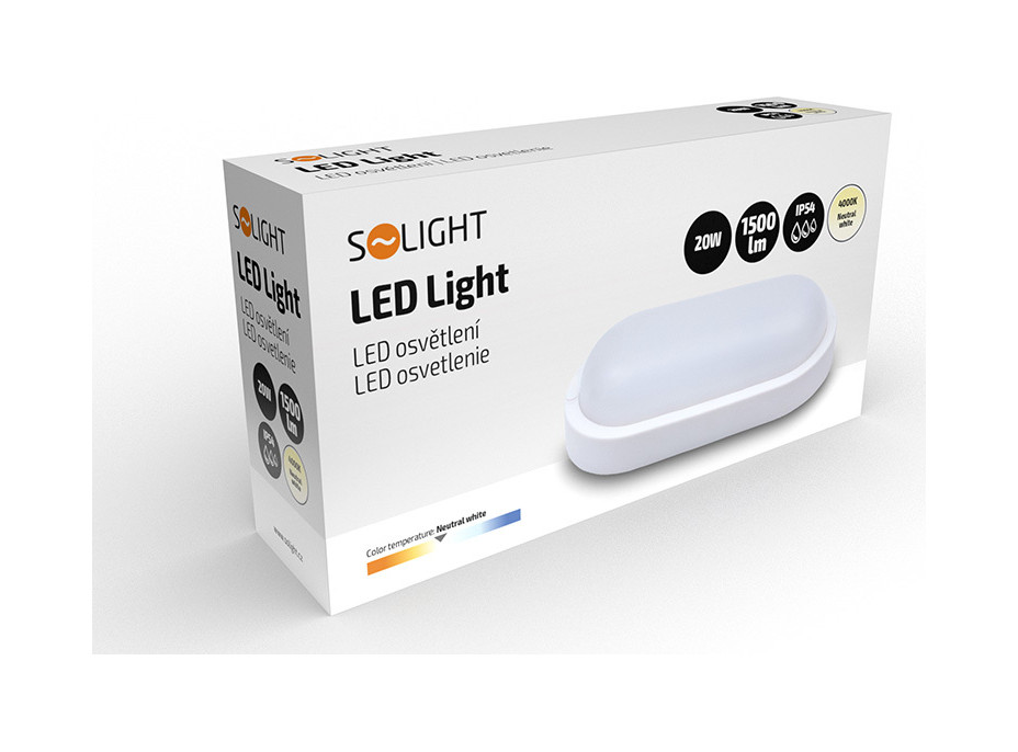 LED venkovní osvětlení oválné - 20 W - 1500 lm - 4000 K