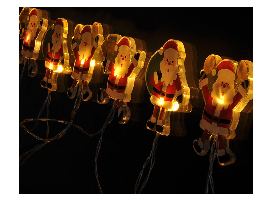 LED okenní řetěz Santa - 6 LED - přísavný - 120cm