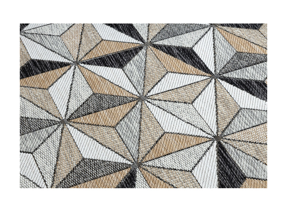 Kusový koberec Cooper Sisal Mosaic 22222 ecru/black