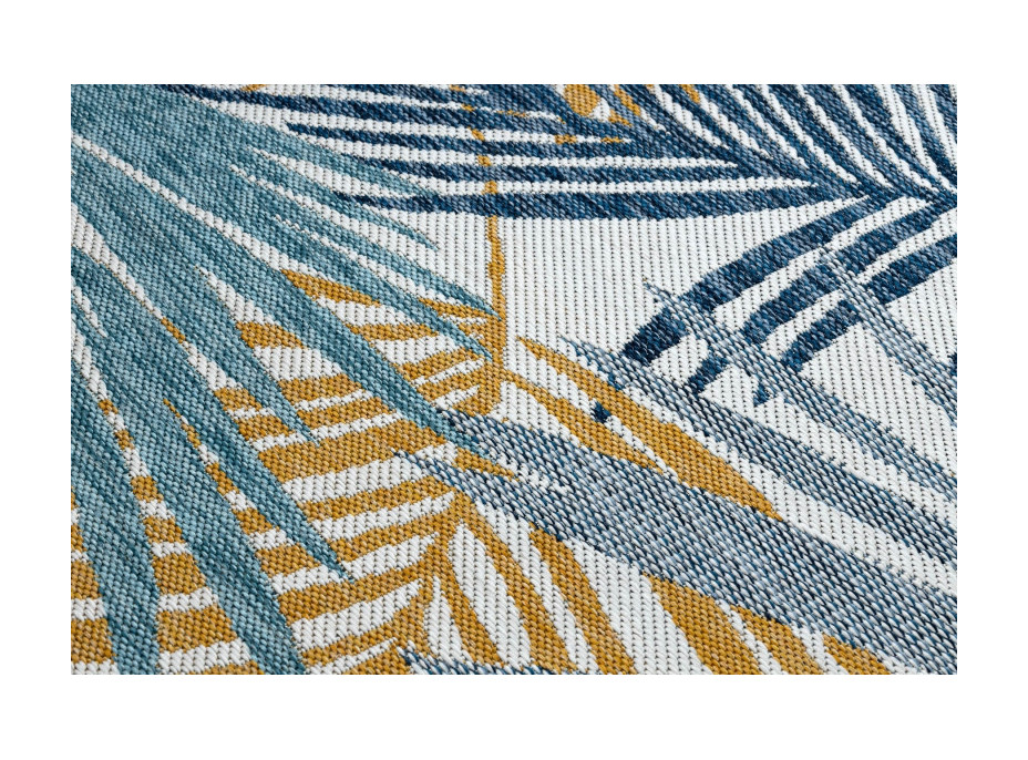 Kusový koberec Cooper Sisal Palm leaves 22258 ecru/navy