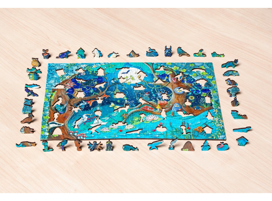 RAVENSBURGER Dřevěné puzzle Kouzelný les 500 dílků