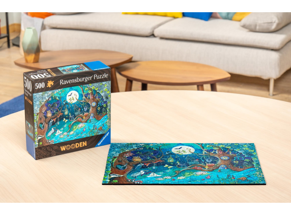 RAVENSBURGER Dřevěné puzzle Kouzelný les 500 dílků