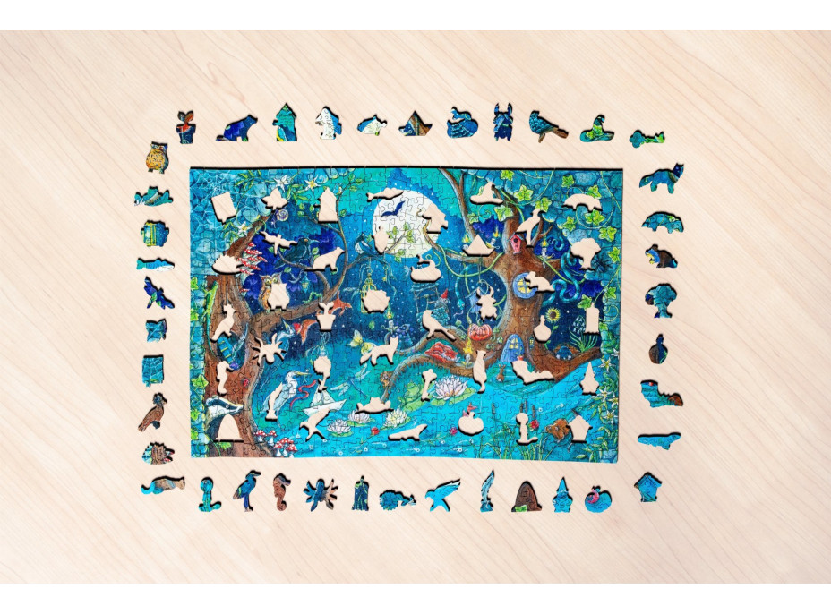 RAVENSBURGER Dřevěné puzzle Kouzelný les 500 dílků