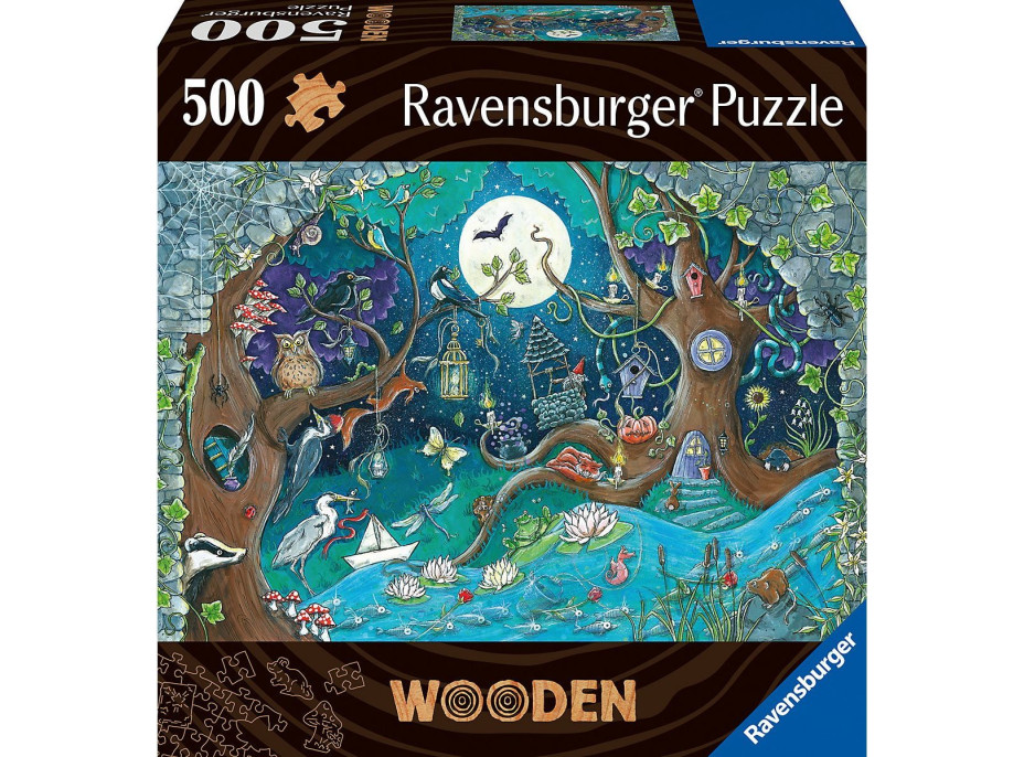 RAVENSBURGER Dřevěné puzzle Kouzelný les 500 dílků