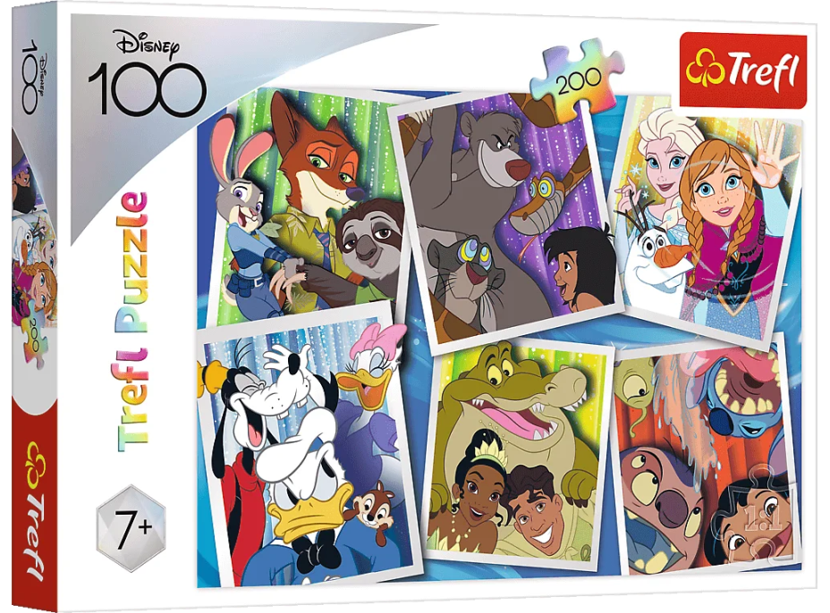 TREFL Puzzle Disney 100 let: Postavičky Disney 200 dílků