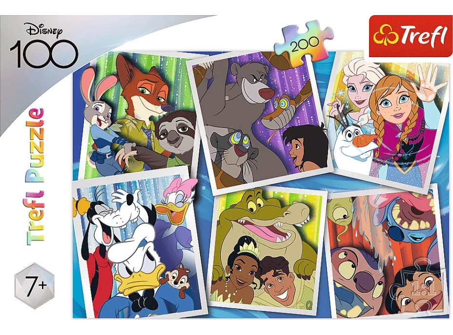 TREFL Puzzle Disney 100 let: Postavičky Disney 200 dílků