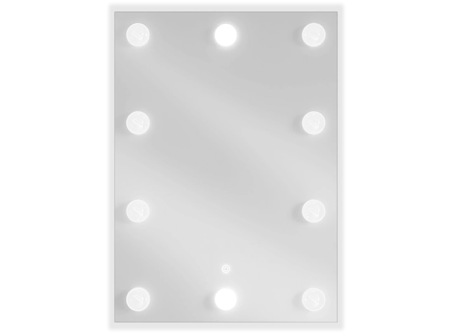 Obdélníkové zrcadlo MEXEN DONA 50x70 cm - s LED podsvícením a vyhříváním, 9818-050-070-611-00