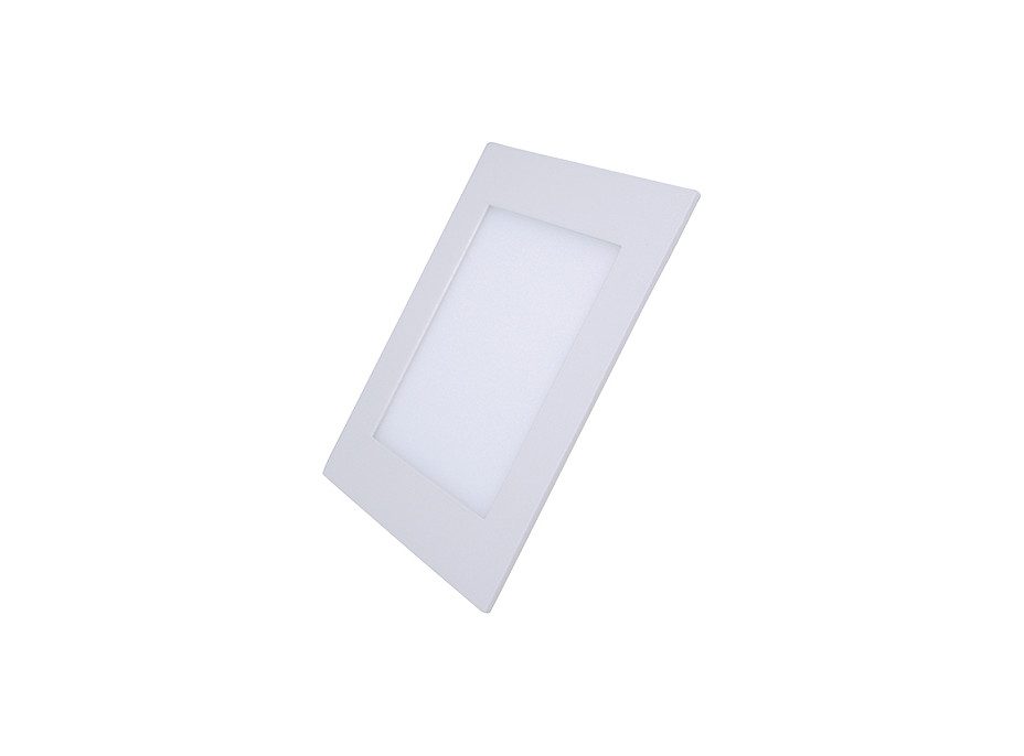 LED mini panel, podhledový, 6W, 400lm, 3000K, tenký, čtvercový, bílý