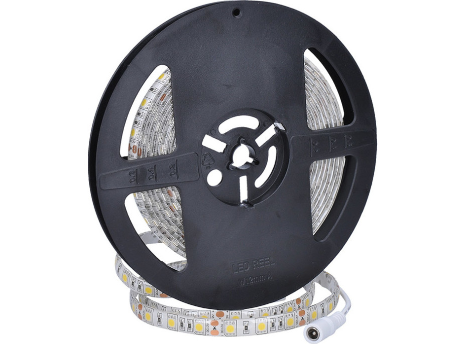 LED světelný pás, 5m, SMD5050 60LED/m, 14,4W/m, IP65, studená bílá