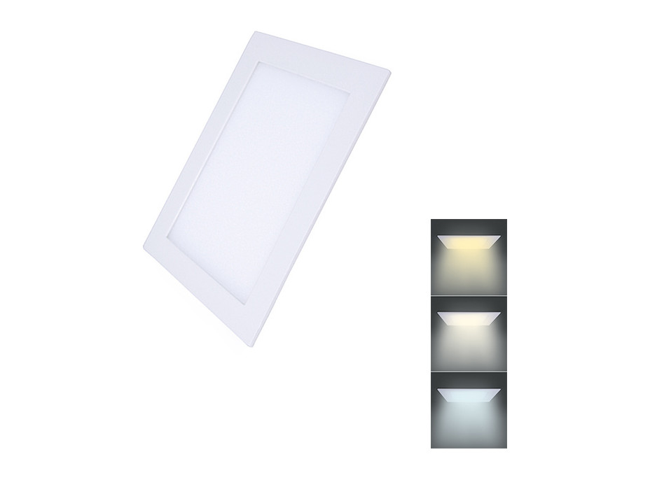 LED mini panel CCT, podhledový, 6W, 450lm, 3000K, 4000K, 6000K, čtvercový