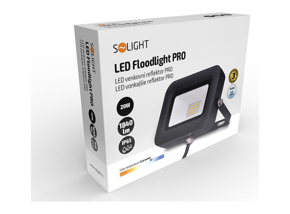 LED reflektor PRO, 20W, 1840lm, 5000K, IP65