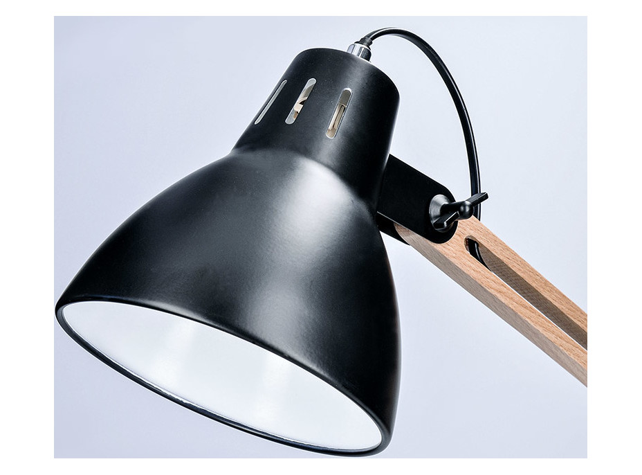 Stolní lampa Falun, E27, černá