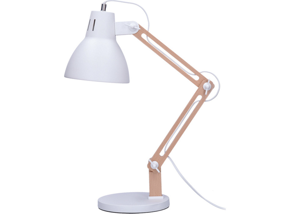 Stolní lampa Falun, E27, bílá