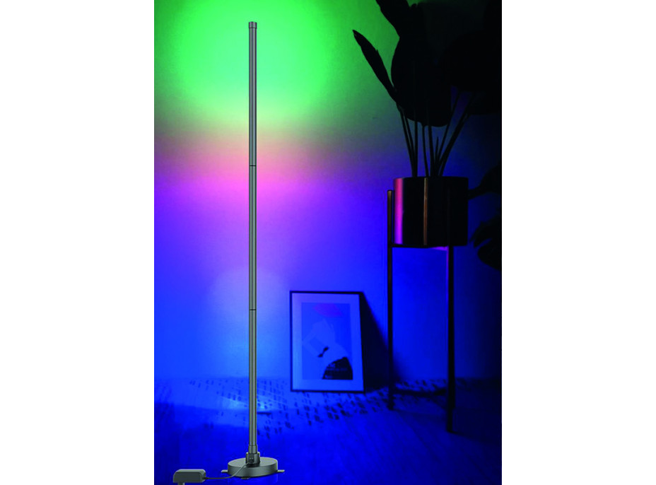 LED smart stojací lampa Rainbow, wifi, RGB, CCT, 140cm
