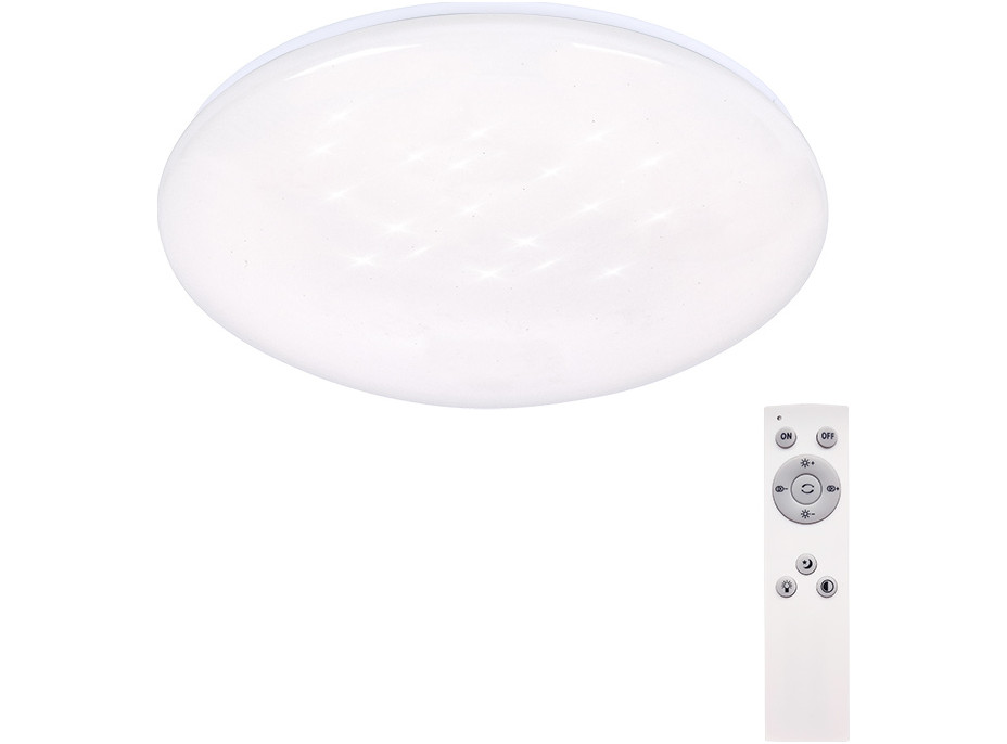 LED stropní světlo Star, kulaté, 24W, 2400lm, dálkové ovládání, 37cm