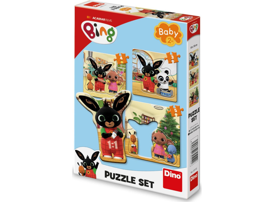 DINO Baby puzzle Bing a kamarádi 3v1 (3,4,5 dílků)