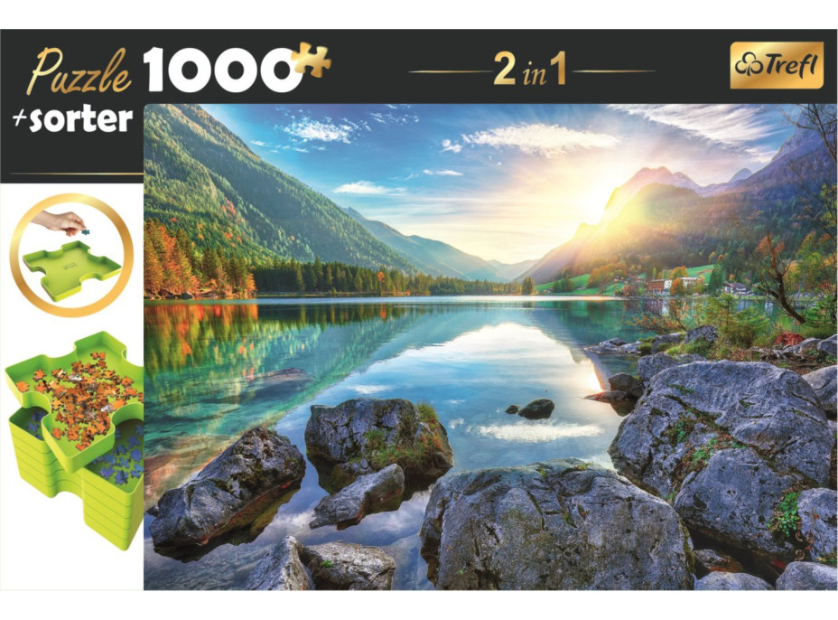 TREFL Puzzle s třídičem 2v1 Jezero Hintersee, Německo 1000 dílků