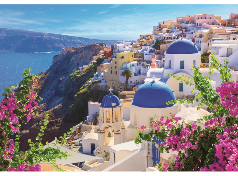 TREFL Puzzle s třídičem 2v1 Santorini, Řecko 1000 dílků