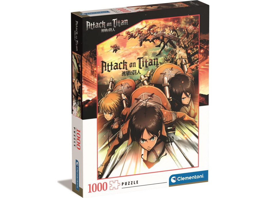 CLEMENTONI Puzzle Útok titánů (Attack on Titan) 1000 dílků