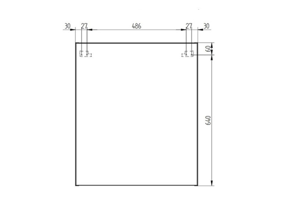 Koupelnová závěsná skříňka se zrcadlem - 60 cm - bílá - levá