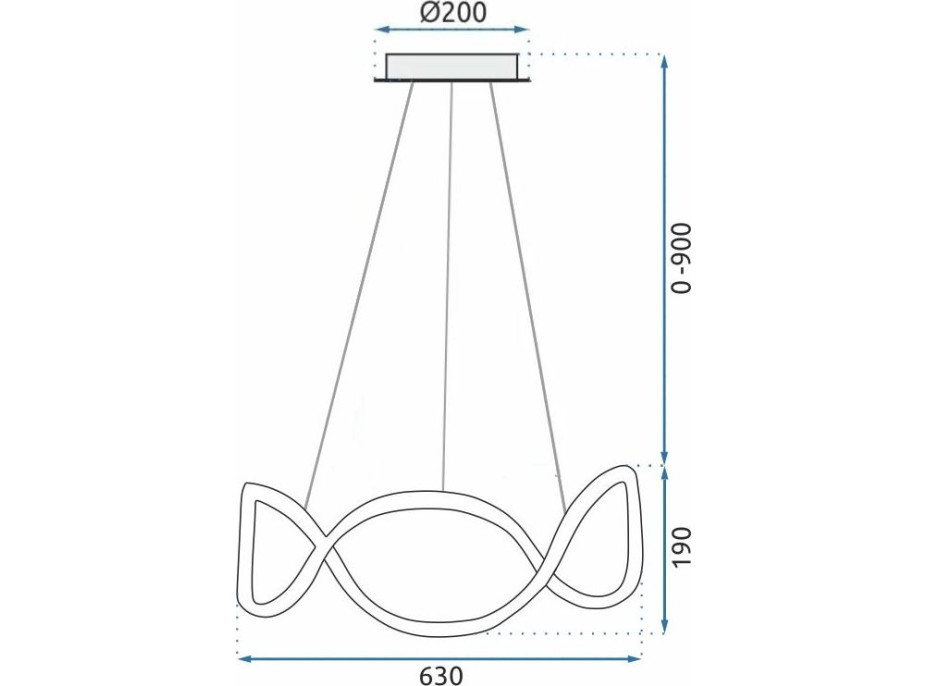 Stropní LED svítidlo PULSE 120W - zlaté + ovladač