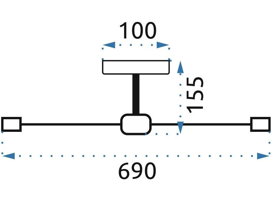 Stropní svítidlo AGARO straight - 6x E27 - zlaté/černé