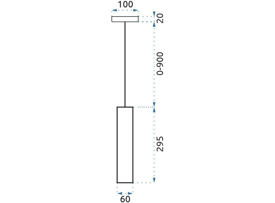 Stropní svítidlo SPIKE long 29,5 cm - černé/zlaté