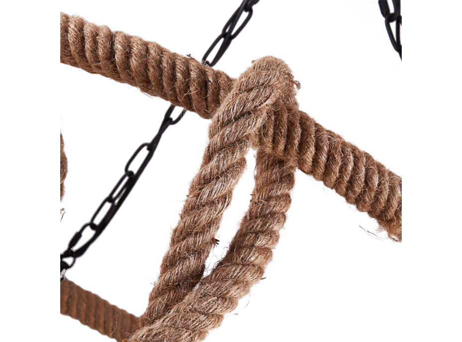 Stropní svítidlo RING ROPES - kov/lano