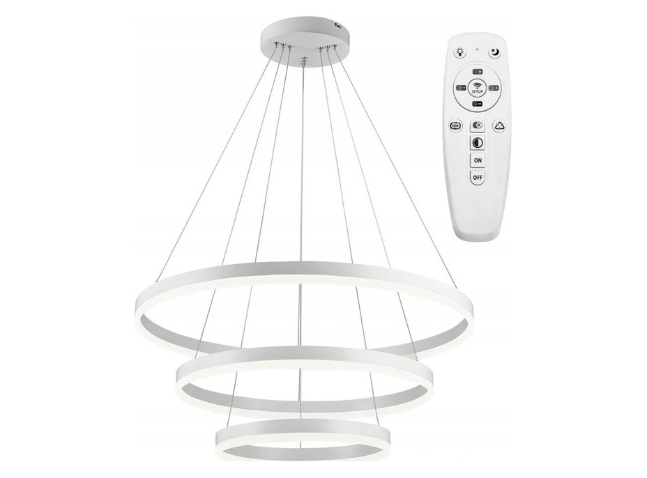 Stropní LED svítidlo VEGAS - 90W - kruhy 20+40+60 cm + ovladač