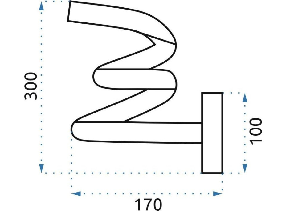 Nástěnné LED svítidlo VORTEX half - 18W - zlaté