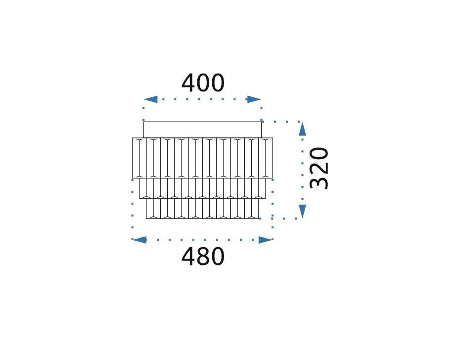 Stropní LED křišťálové svítidlo PYRAMID - 108W - s ovladačem