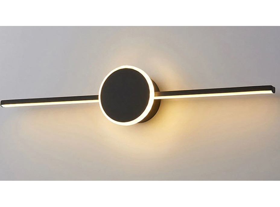 Nástěnné LED svítidlo nad zrcadlo PROPELLER - 41 cm - 7W - černé