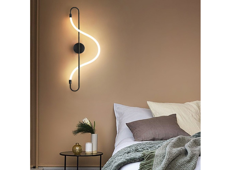 Nástěnné LED svítidlo CURVE long - 24W - černé