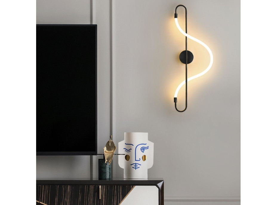 Nástěnné LED svítidlo CURVE long - 24W - černé