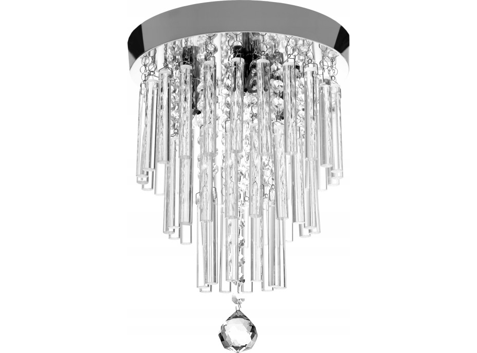 Stropní křišťálové svítidlo CRYSTAL icicle - 35 cm - chromové