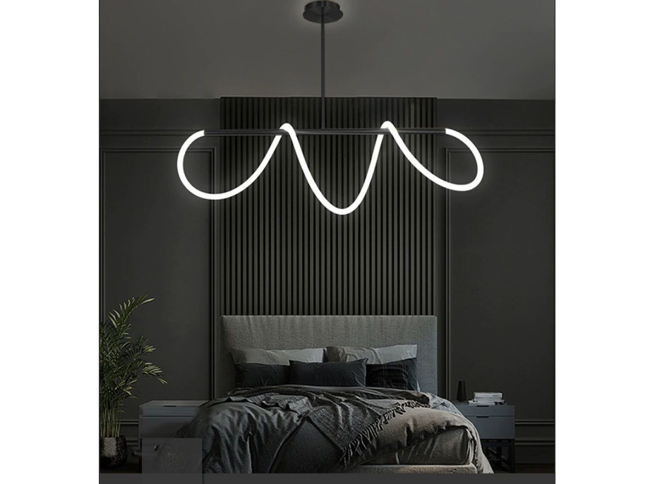 Stropní LED svítidlo CURVE long - 40W - černé