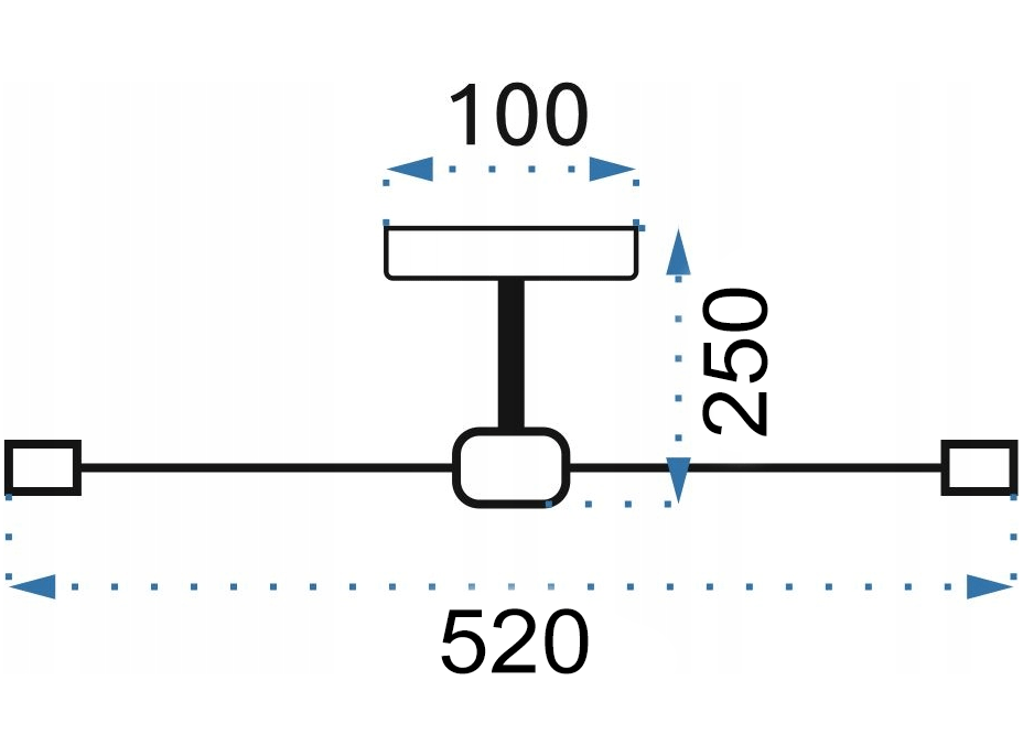 Stropní svítidlo AGARO straight - 5x E27 - černé