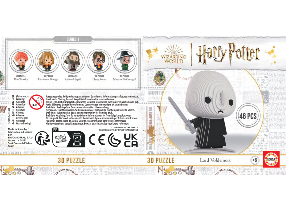 EDUCA 3D puzzle Harry Potter: Lord Voldemort 46 dílků