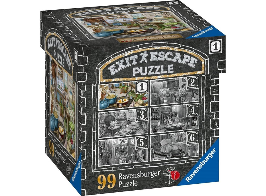 RAVENSBURGER Únikové EXIT puzzle Strašidelné sídlo 1: V kuchyni 99 dílků