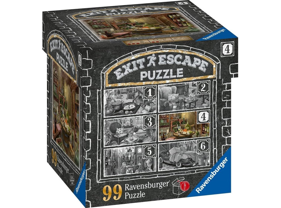 RAVENSBURGER Únikové EXIT puzzle Strašidelné sídlo 4: Ve vinném sklípku 99 dílků