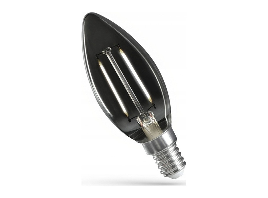 Žárovka E14 - LED retro Edison - kouřové sklo - 2,5W - 150lm - 4000K