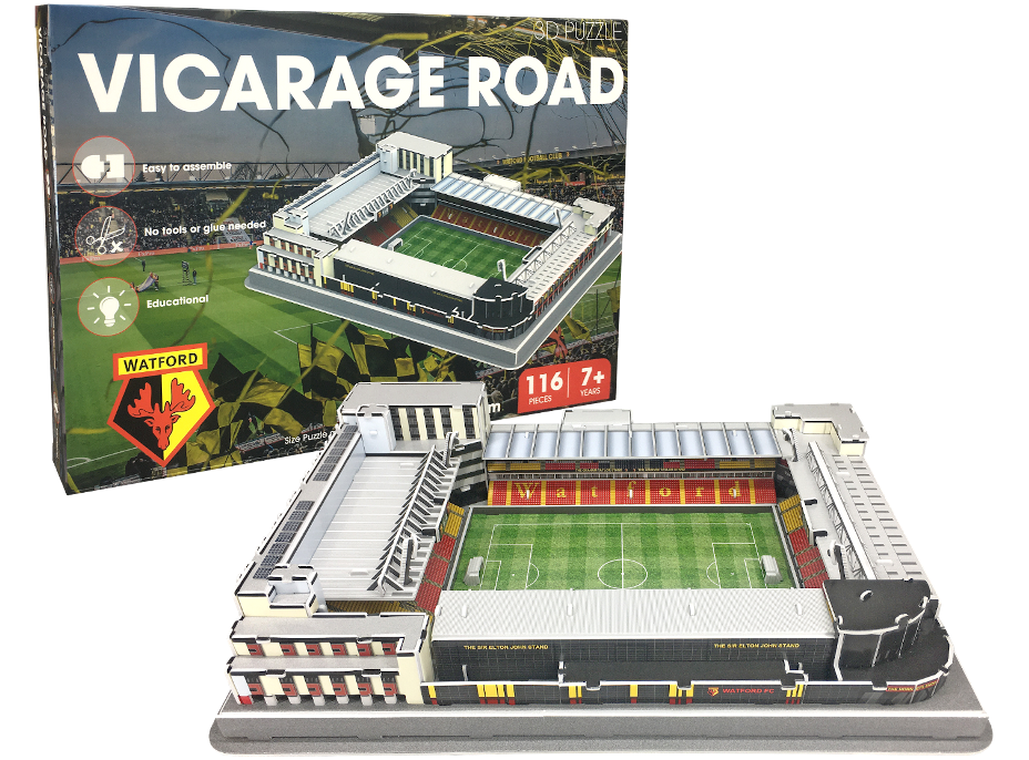 3D puzzle Stadion Vicarage Road - FC Watford 116 dílků