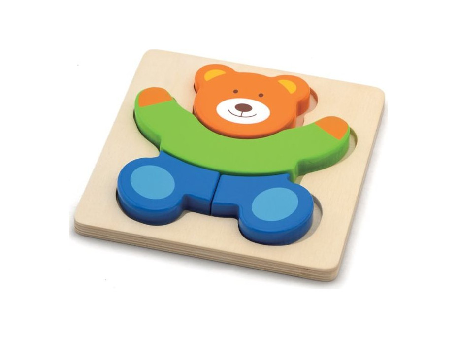 STUDO WOOD Dřevěné puzzle Medvídek 4 dílky